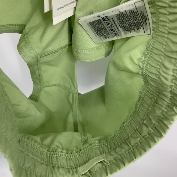 Adidas Pacer Shorts Deboss Woven Green Running Training NWT - Picture 8 of 13